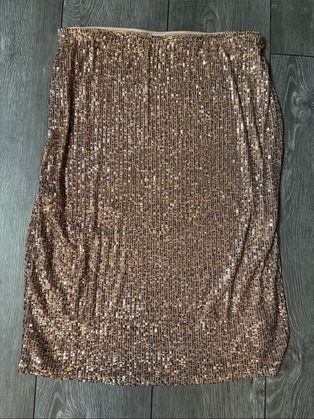 Time and Tru Gold Sequin Pencil Skirt